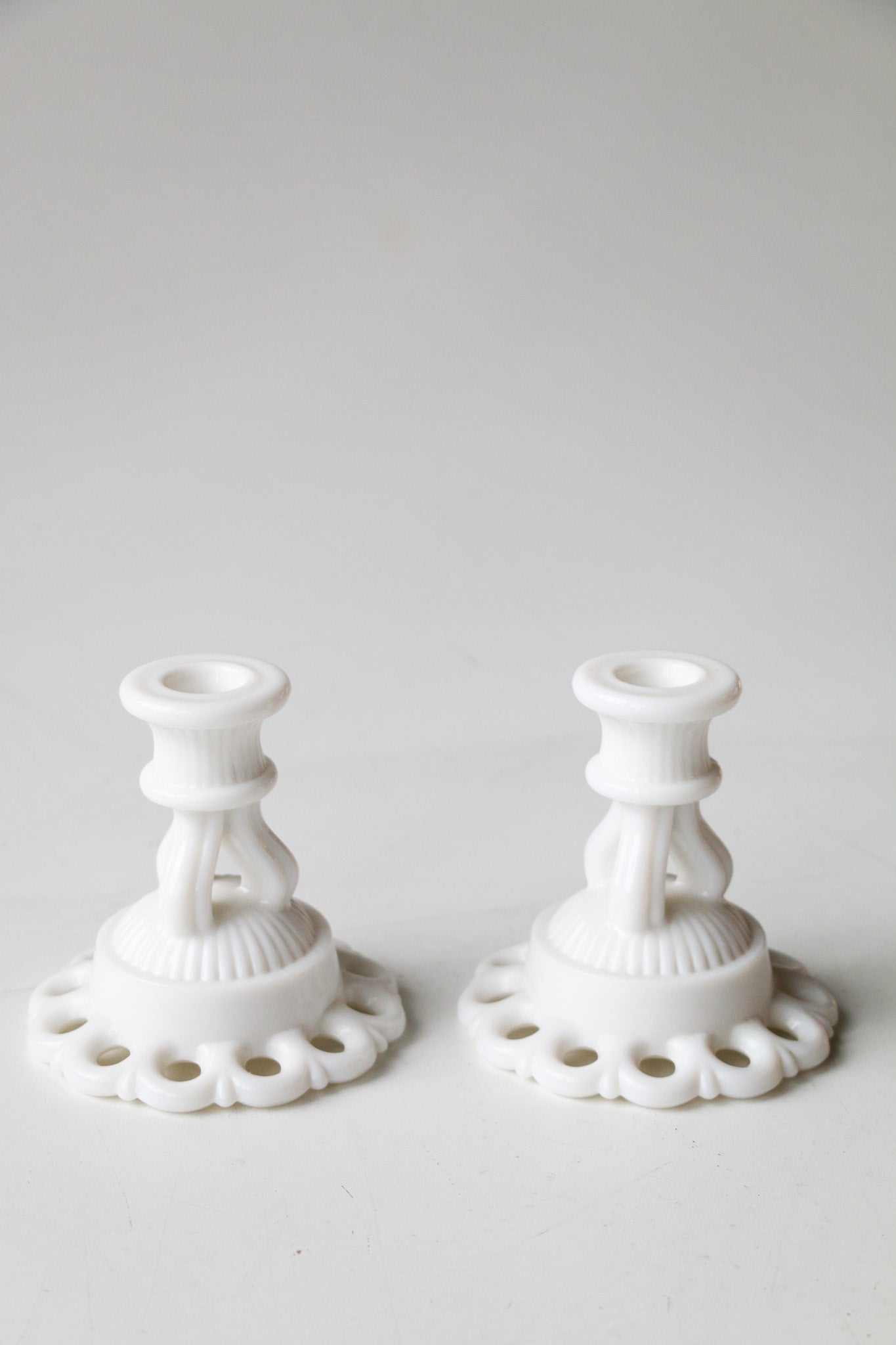 Milk Glass Candle Stick Holders – Brick Alley Co.