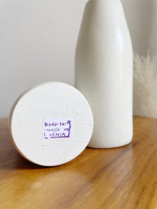 Pair of Soap Stone Vases // Candle Stick Holders