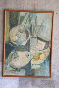 Mid Century Modern Cubist Oil Painting