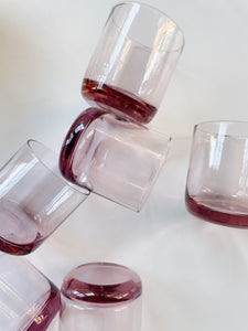 Set of 6 Libbey Metropolitan Pink Glasses
