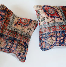 Load image into Gallery viewer, Pair of Hand-Knotted Wool Rug Pillows

