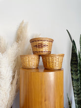 Load image into Gallery viewer, Set of Three Woven Planter Baskets
