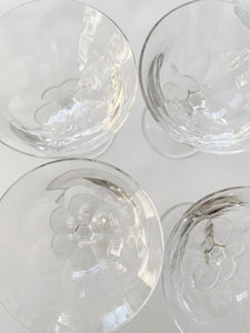 Set of 4 Crystal Coupe Glasses