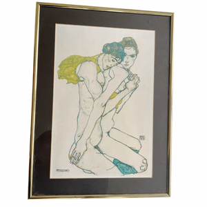 “Friendship” by Egon Schiele Vintage Framed Print