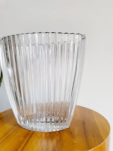 Mikasa Crystal Diamond Fire Oval Vase Made in Japan