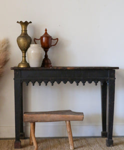 Large Etched Brass Vase