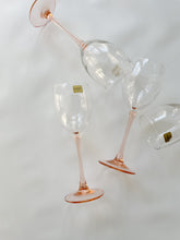Load image into Gallery viewer, Luminarc Verrerie D&#39;Arques Glasses France Pink Rose Stem Wine Set of 4
