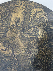 Antique Brass Rubbing Dated 1570
