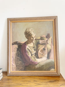 “Mrs. S. Stephand” Vintage Oil Portrait Signed Fishbern