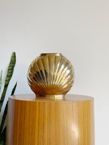 Solid Brass Shell Vase