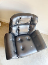 Load image into Gallery viewer, Mid Century Modern Pod Style Black Tufted Armchair by Overman
