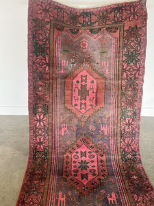 Vintage Hand Knotted Wool Rug