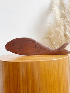 Carved Wooden Fish Wall Decor