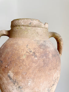 Vintage Primitive Capri Terracotta Olive Jar Vessel // Vase