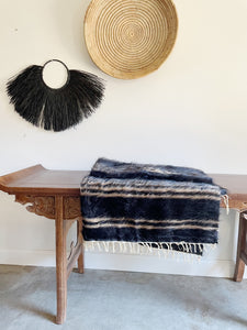 Angora Goat Hair Blanket // Kilim Rug