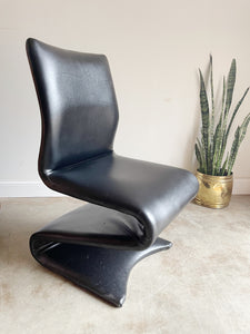 Post Modern Pleather S Chair in the Style of Verner Patton