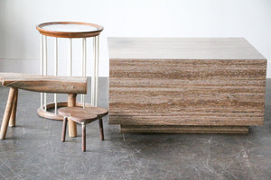 Mid Century Modern Travertine Coffee Table