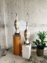 Load image into Gallery viewer, Pair of Glass Claw Footed Table Lamps Made in Italy
