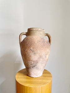 Vintage Primitive Capri Terracotta Olive Jar Vessel // Vase
