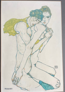 “Friendship” by Egon Schiele Vintage Framed Print