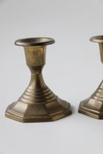 Load image into Gallery viewer, Pair of Brass Candlestick Holders
