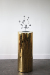 Mid Century Modern Brass Pedestal