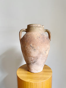Vintage Primitive Capri Terracotta Olive Jar Vessel // Vase