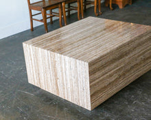 Load image into Gallery viewer, Mid Century Modern Travertine Coffee Table
