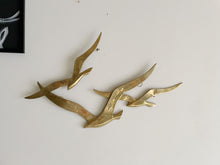 Load image into Gallery viewer, Mid Century Modern Brass Wall Hanging Seagull Flock
