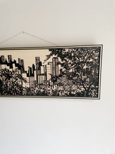 Framed Vintage City Skyline Print - by Lars Clayton 1970’s