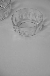 Set of Two Arcoroc France Glass Bowls w Ached Detail