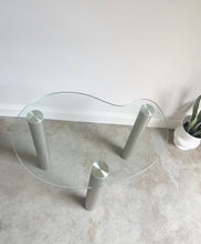 Load image into Gallery viewer, Post Modern Glass Kidney Side Table
