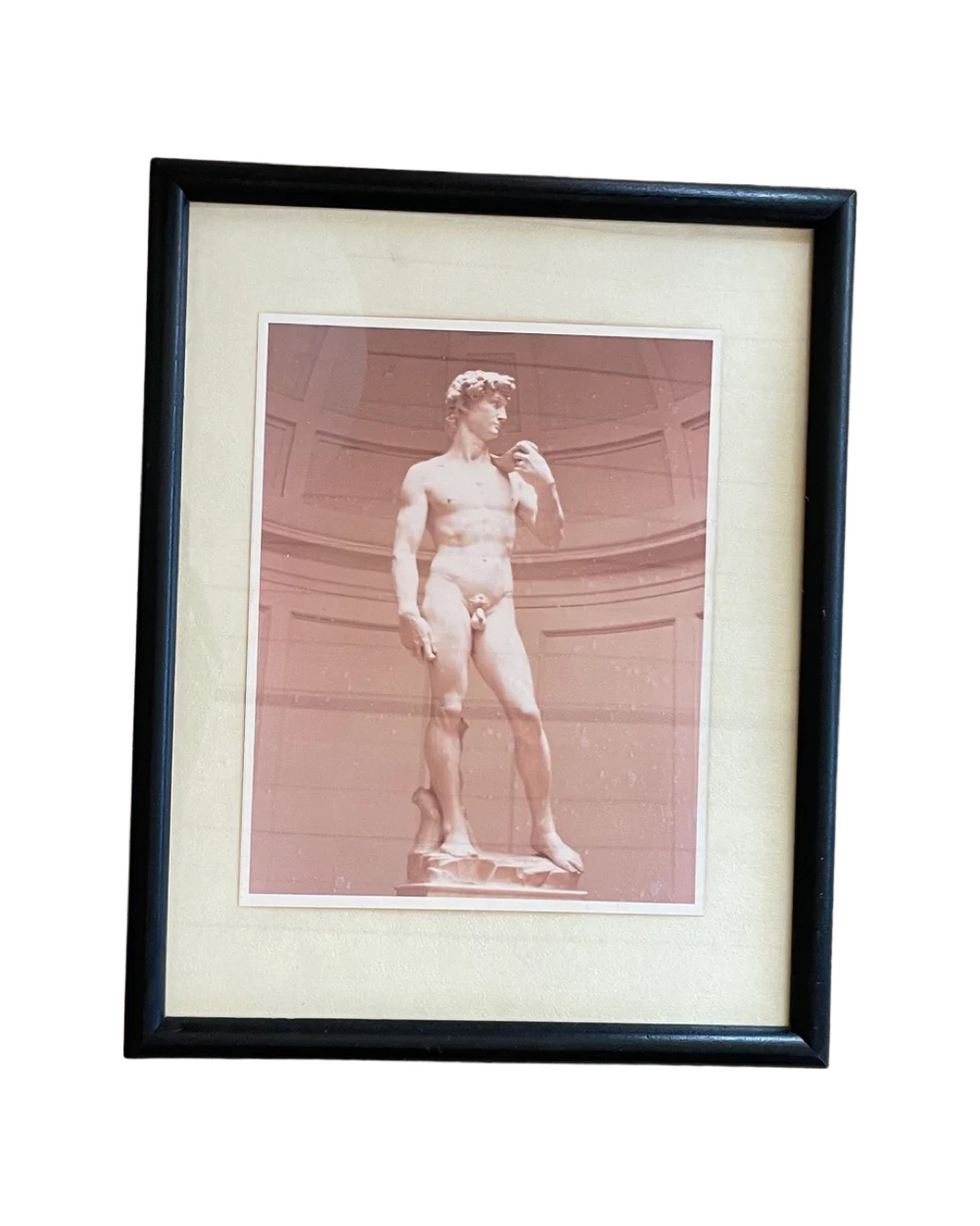Framed Photograph of Statue of David