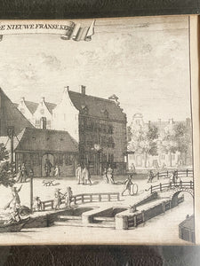 Framed Etching of Amsterdam circa 1693