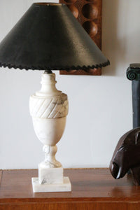 Vintage Italian Carrara Marble Table Lamp