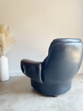 Load image into Gallery viewer, Mid Century Modern Pod Style Black Tufted Armchair by Overman
