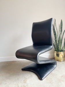 Post Modern Pleather S Chair in the Style of Verner Patton