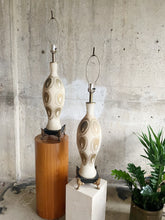 Load image into Gallery viewer, Pair of Glass Claw Footed Table Lamps Made in Italy
