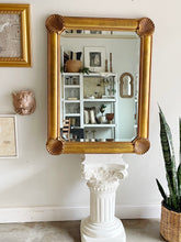 Load image into Gallery viewer, Large Ornate  Beveled  Shell Wall Mirror
