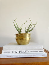 Load image into Gallery viewer, Vintage Hammered Brass Planter
