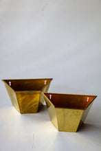 Load image into Gallery viewer, Pair of Brass Wall Planters
