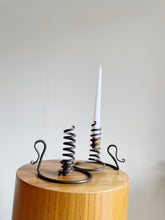 Load image into Gallery viewer, Pair of Vintage Courting Wrought Iron Spiral Adjustable Candle Holders
