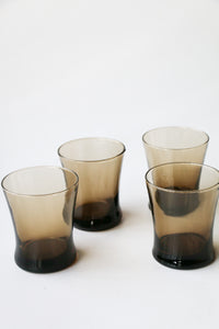 Vintage Anchor Hocking  Flared Tawny Mocha Glasses Set of Four