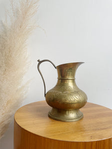 Etched Brass Pitcher