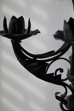 Load image into Gallery viewer, Pair of Antique Cast-Iron Wall Sconces
