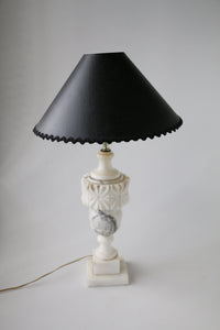 Vintage Italian Carrara Marble Table Lamp