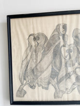 Load image into Gallery viewer, Framed Owl Drawing dated 1972
