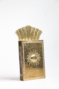Brass Match Box Holder Made In Sweden