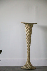 Antique Handmade Woven Floor Vase