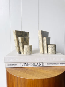 Marble Art Deco Bookends Made in Italy